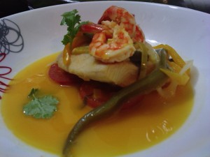 Moqueca de pintado com camarão