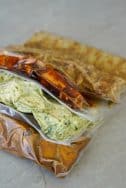 sacos com tofu marinado