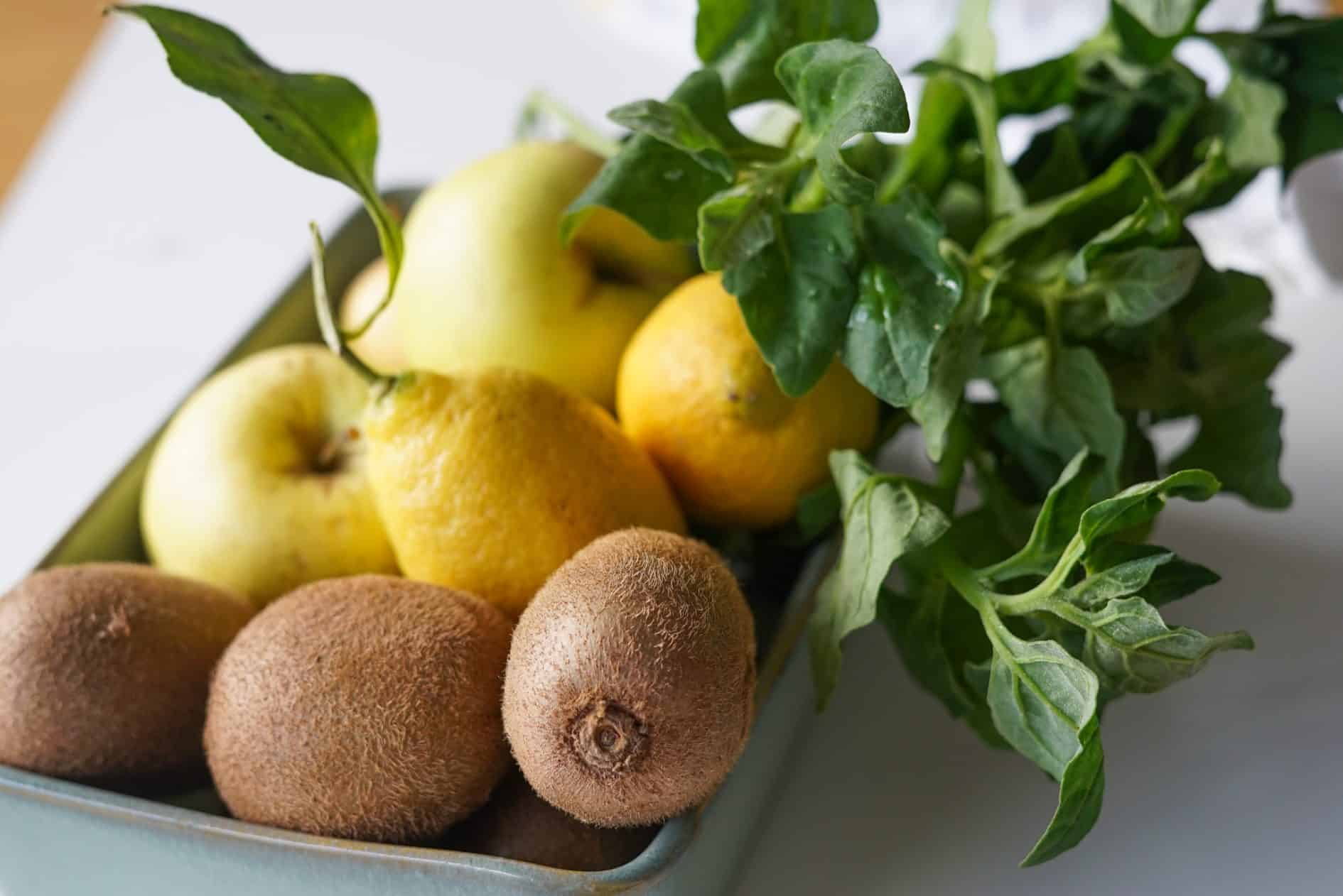 ingredientes para o suco verde