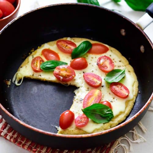 massa de pizza de frigideira feita com aveia