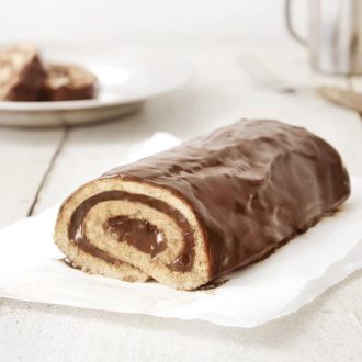 Rocambole de chocolate vegano