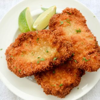 receita de bisteca de porco crocante empanada