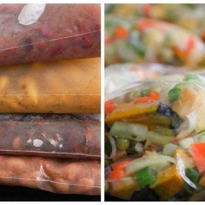 Legumes e feijoes no freezer