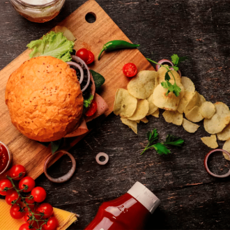 hambúrguer vegetariano de lentilha