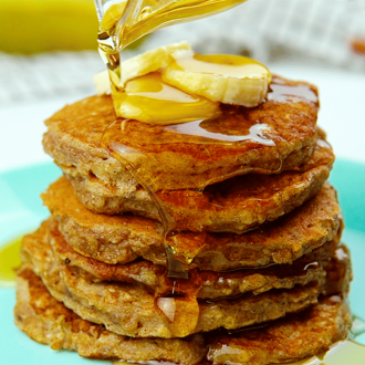 panqueca de banana com aveia