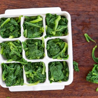 como congelar espinafre