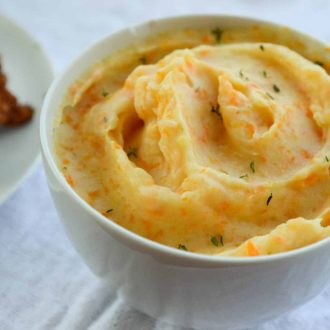 receita de purê de batatas com cenoura super cremoso