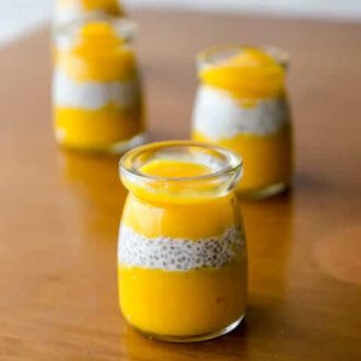 receita de creme de manga e chia e leite de coco