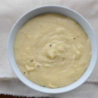 receita de pure de mandioca com queijo bem temperadinho e instruções para congelar