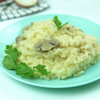 Risoto de champignon com queijo