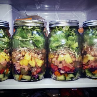 salada de pote vegana
